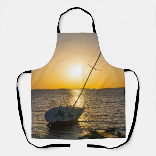Sunset Sailboat Shipwreck Golf Breeze FL Schürze (Vorderseite)