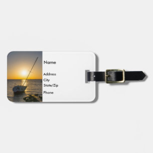 Sunset Sailboat Shipwreck Golf Breeze Gepäcktag Gepäckanhänger