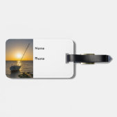 Sunset Sailboat Shipwreck Golf Breeze Gepäcktag Gepäckanhänger (Rückseite horizontal)