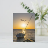 Sunset Sailboat Shipwreck Golf Breeze Vielen Dank Postkarte (Stehend Vorderseite)