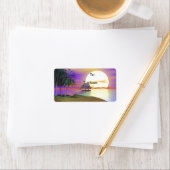 Sunset Sailing Adressaufkleber (Insitu)