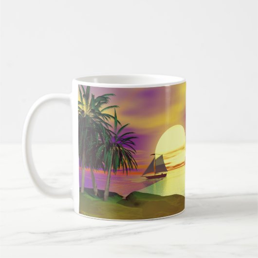 Sunset Sailing Kaffeetasse (Links)