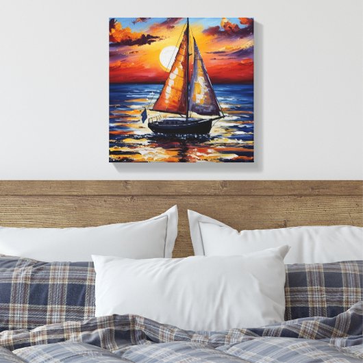 Sunset Sailing Leinwanddruck (Insitu (Schlafzimmer))