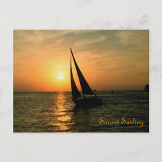 Sunset Sailing Postkarte