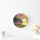 Sunset Sailing Runde Wanduhr (Zuhause)