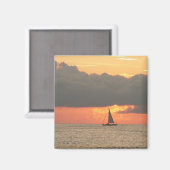 Sunset Sails Magnet (Vorderseite/Rückseite)
