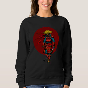 Sunset Samurai Warrior mit Katana Sweatshirt
