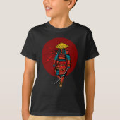 Sunset Samurai Warrior mit Katana T-Shirt (Vorderseite)