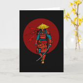 Sunset Samurai Warrior with Katana Karte (Gelbe Blume)