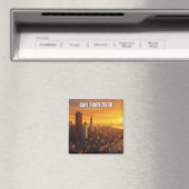 Sunset San Francisco Skyline California Travel Magnet (In Situ (Geschirrspüler))