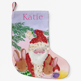 Sunset Santa and Bunnies Kleiner Weihnachtsstrumpf