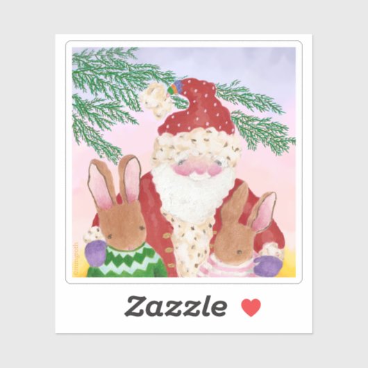 Sunset Santa Aufkleber (Blatt)