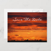 Sunset "Save the Date" Postkarte (Vorne/Hinten)