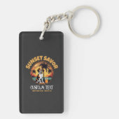 Sunset Savor - Beachside Bestie Personalisiert Schlüsselanhänger (Rückseite)