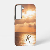 Sunset Scene Custom Monogram Samsung Galaxy Hülle (Rückseite)