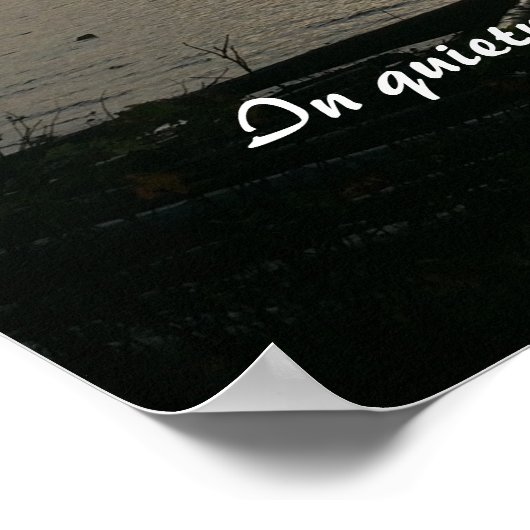 Sunset Scripting on Quietness Poster (Ecke)