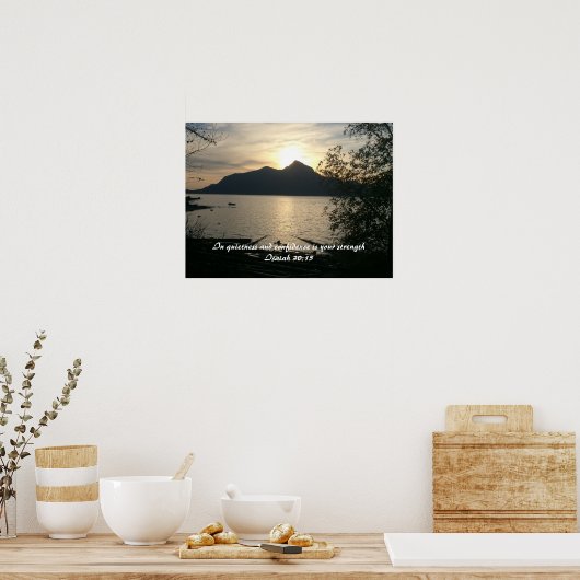 Sunset Scripting on Quietness Poster (Küche)