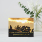Sunset Scripture text Postkarte (Stehend Vorderseite)