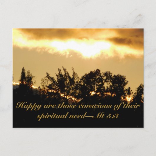 Sunset Scripture text Postkarte (Vorderseite)