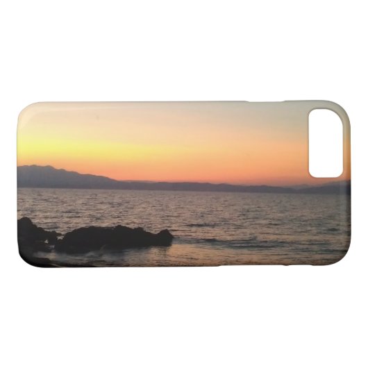 Sunset Sea Apple iPhone 7, selten dort Case-Mate iPhone Hülle (Rückseite (Horizontal))