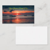 Sunset Sea Boat Visitenkarte (Vorne/Hinten)