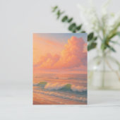 Sunset Sea Cloud - Pastel Painting Style Postkarte (Stehend Vorderseite)