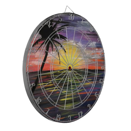 Sunset Sea Dartscheibe (Vorderseite Links)