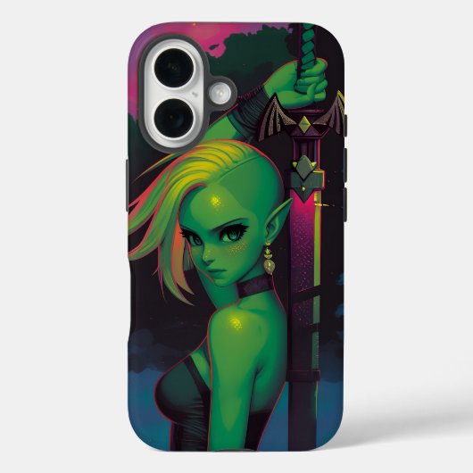 Sunset Sea Elf Krieger mit Greatsword Case-Mate iPhone Hülle (Rückseite)