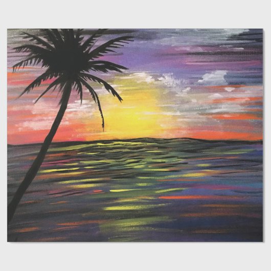 Sunset Sea Geschenkpapier (Flach)