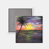 Sunset Sea Magnet (Vorderseite/Rückseite)