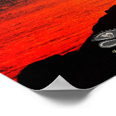 Sunset & Sea mit einem Zitat von Linandara Poster (Ecke)