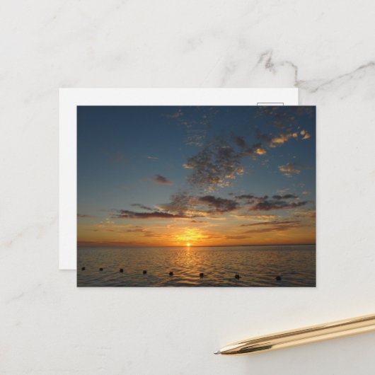 Sunset Sea Postkarte (Vorderseite/Rückseite Beispiel)