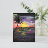 Sunset Sea Postkarte (Stehend Vorderseite)