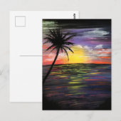 Sunset Sea Postkarte (Vorne/Hinten)