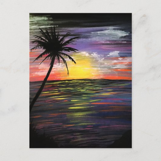 Sunset Sea Postkarte (Vorderseite)