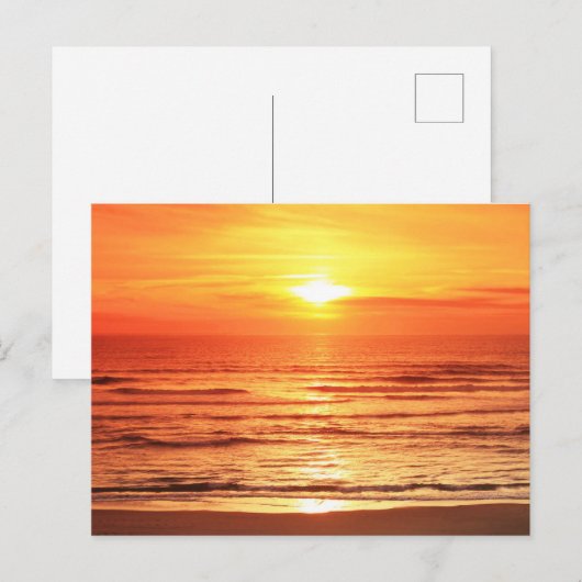 Sunset Sea Postkarte (Vorne/Hinten)