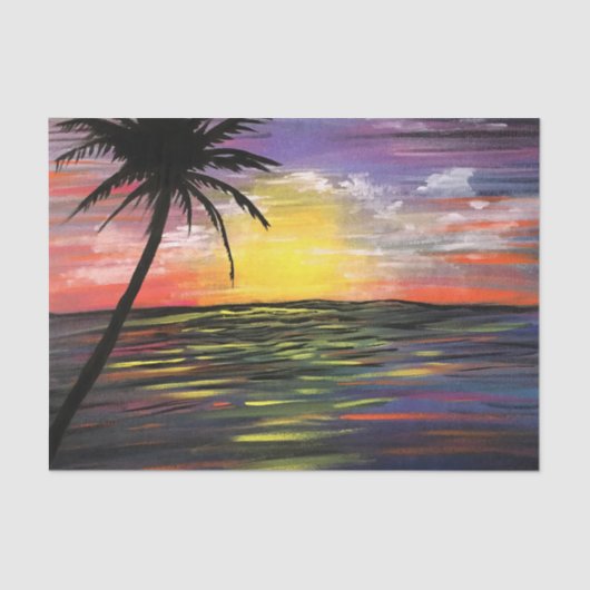 Sunset Sea Seidenpapier (Vorderseite)