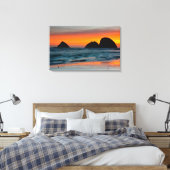 Sunset, Sea Stacks, Ocean, Oregon, USA Leinwanddruck (Insitu (Schlafzimmer))