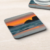 Sunset, Sea Stacks, Ocean Side, Oregon, USA Getränkeuntersetzer (Linke Seite)