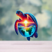 Sunset Sea Turtle Acrylschild (Neutral)