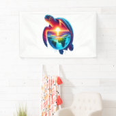 Sunset Sea Turtle Banner (Insitu)