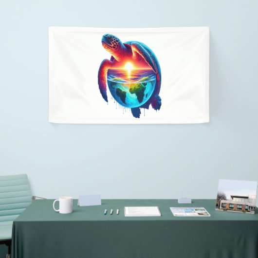 Sunset Sea Turtle Banner (Messeveranstaltung)