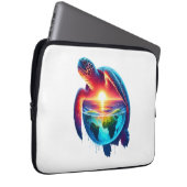 Sunset Sea Turtle Laptopschutzhülle (Vorne Rechts)