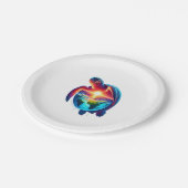 Sunset Sea Turtle Pappteller (Schrägansicht)