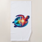 Sunset Sea Turtle Strandtuch (Vorderseite)