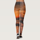 Sunset Sea Waves Leggings (Rückseite)