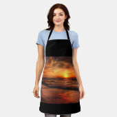 Sunset Sea Waves Schürze (Getragen)