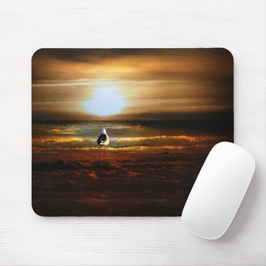 Sunset Seagull Mousepad (Mit Mouse)
