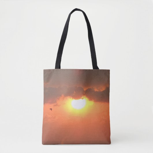Sunset & Seagull Tote Bag Tasche (Vorderseite)