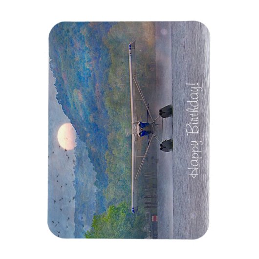 Sunset Seaplane Magnet (Vertikal)